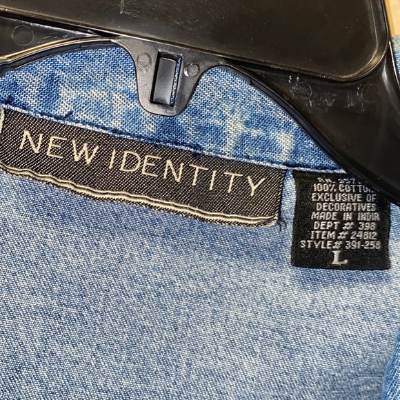 Vintage New Identity Denim Embroidered Button Down - Picture 11 of 12